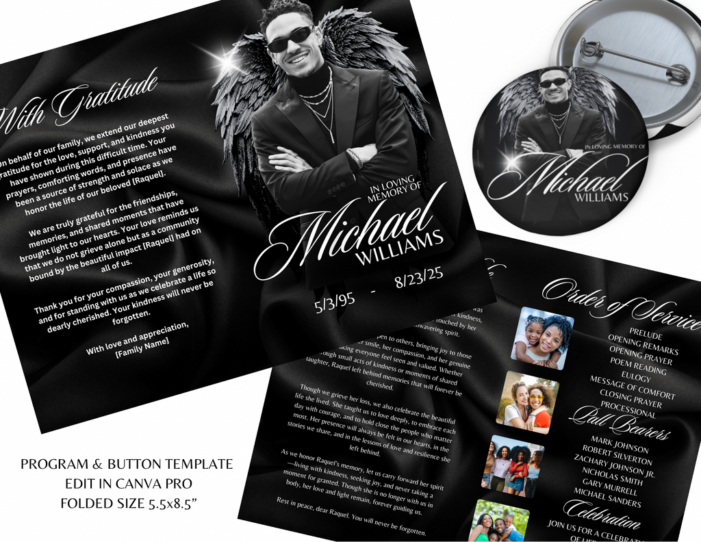 Memorial & Button Template Bundle