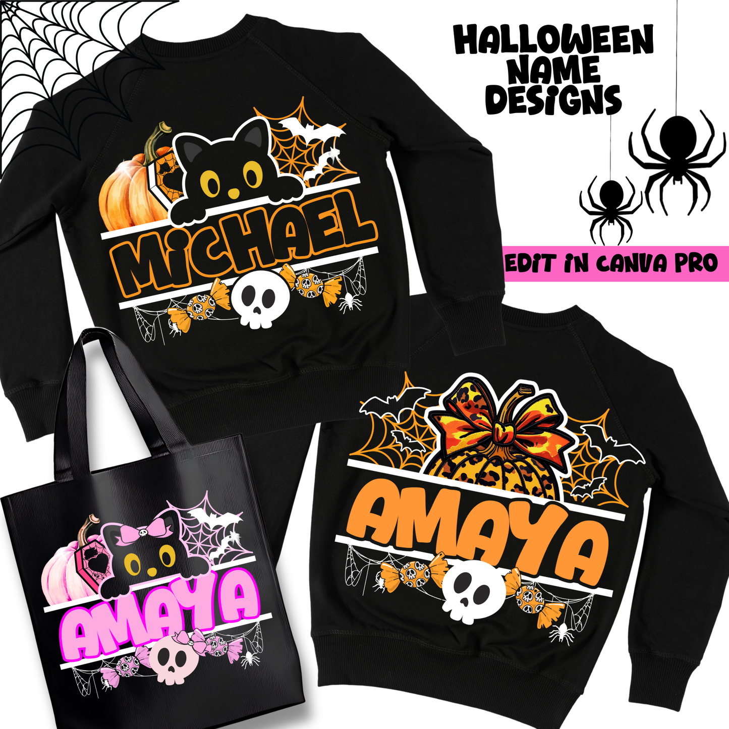 Halloween Name Design Templates