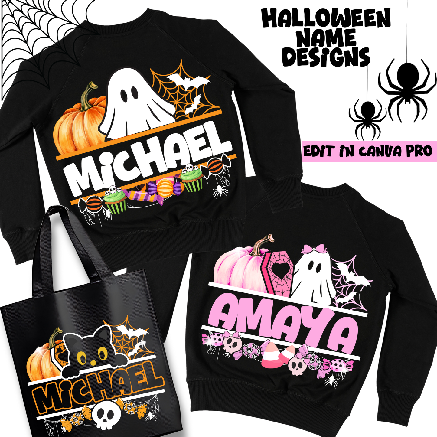 Halloween Name Design Templates