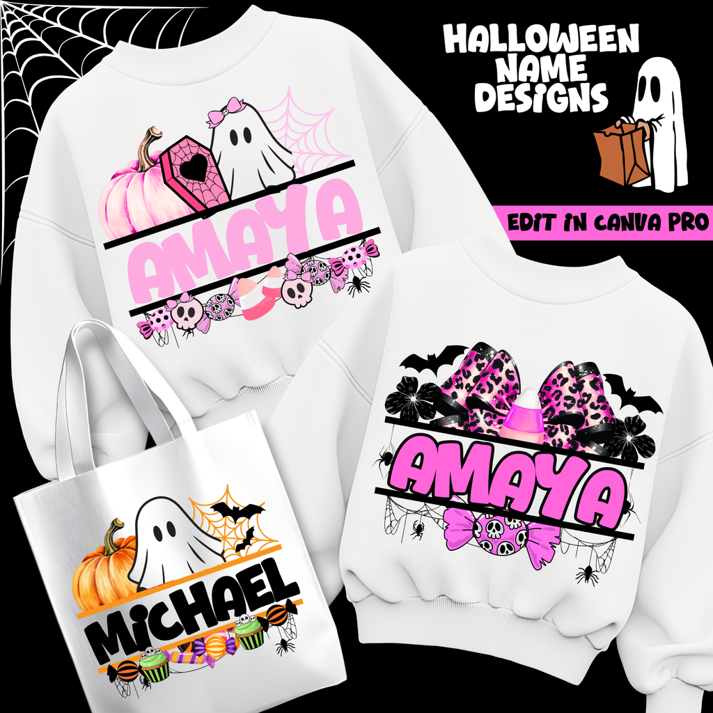 Halloween Name Design Templates