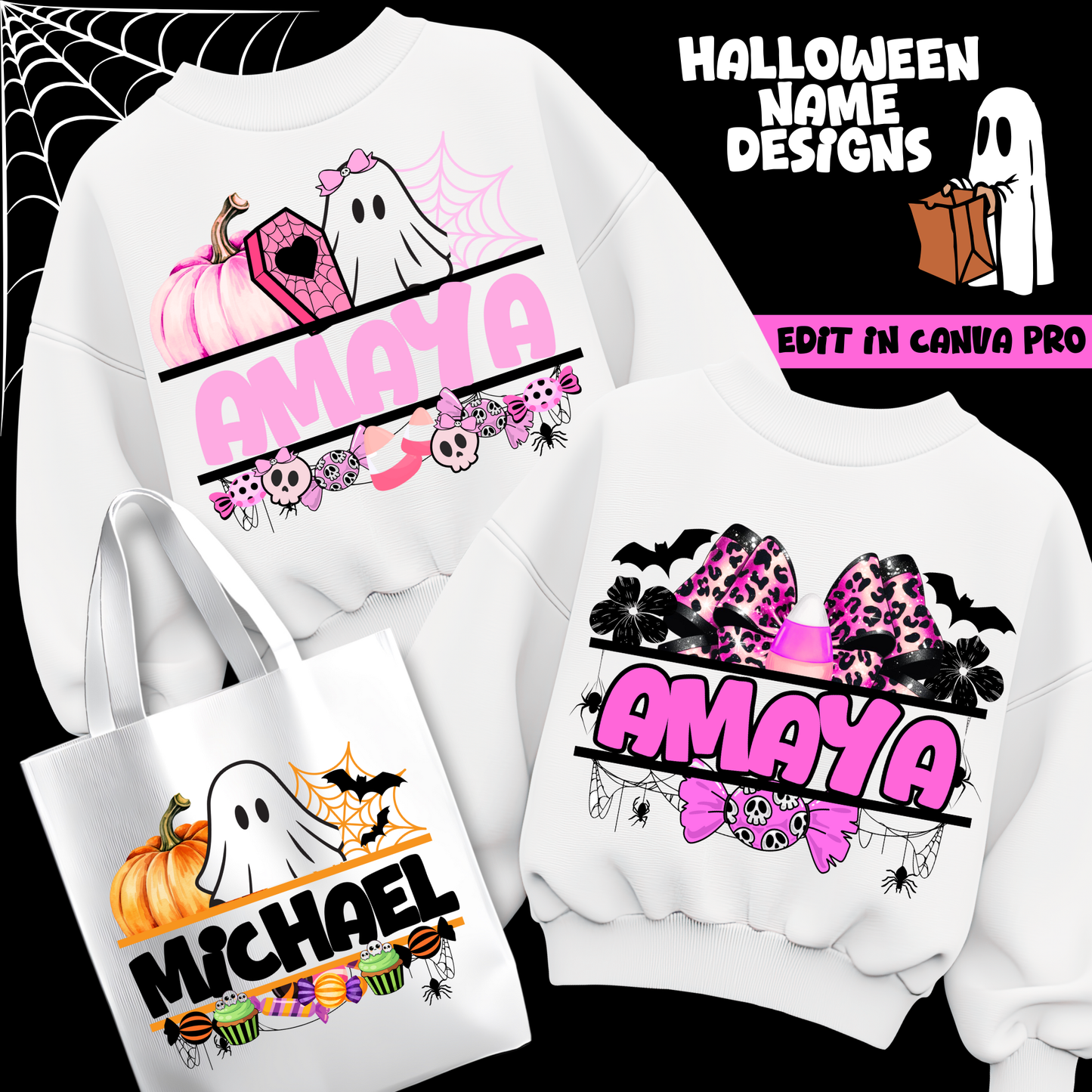 Halloween Name Design Templates
