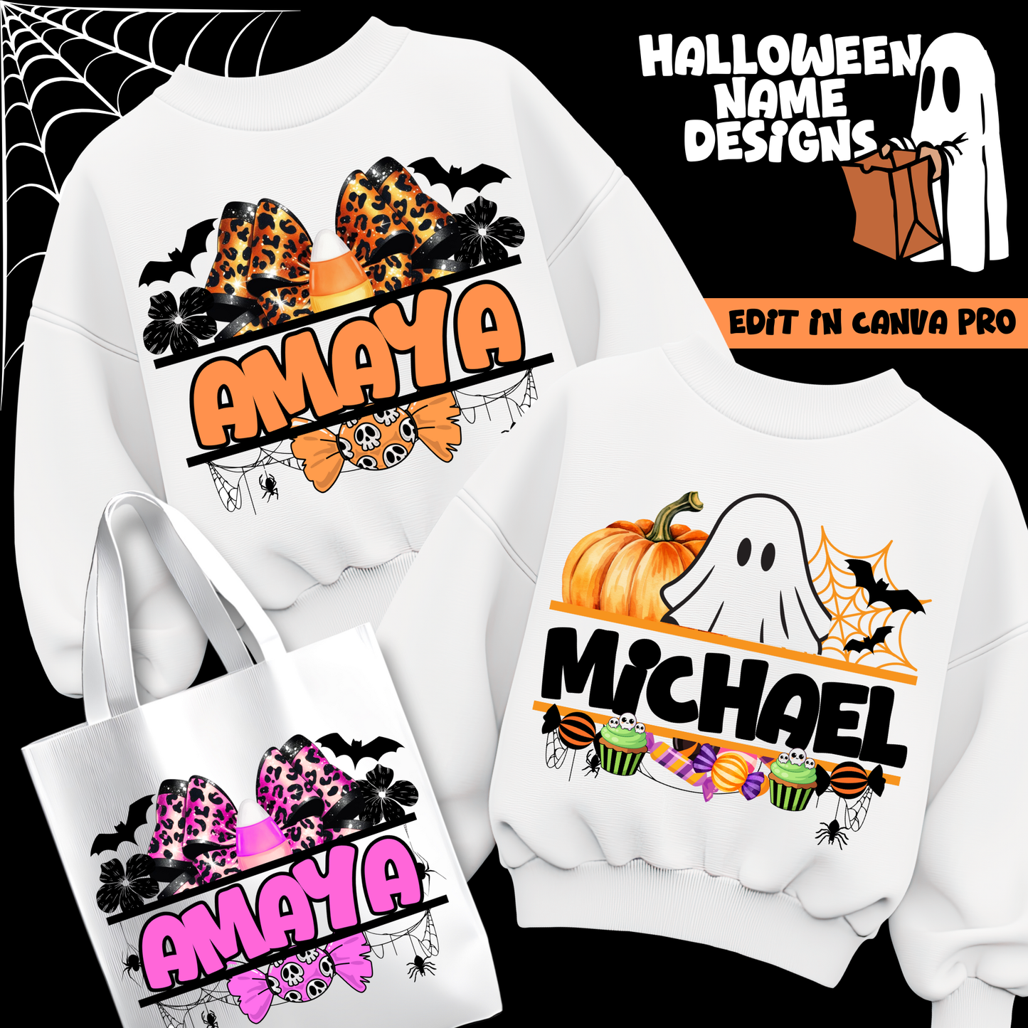 Halloween Name Design Templates