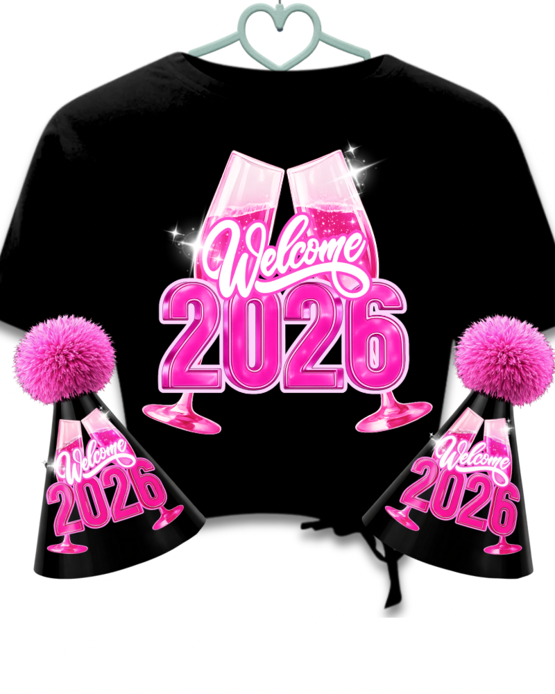 New Year Shirt & Hat Template Bundle