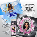 Pillar Candle Wrap Templates