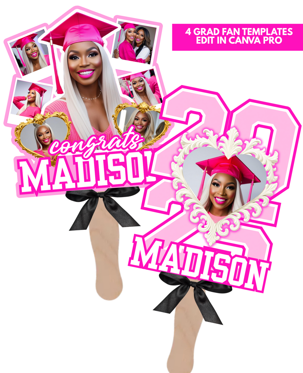4 Pink Grad Fan Templates