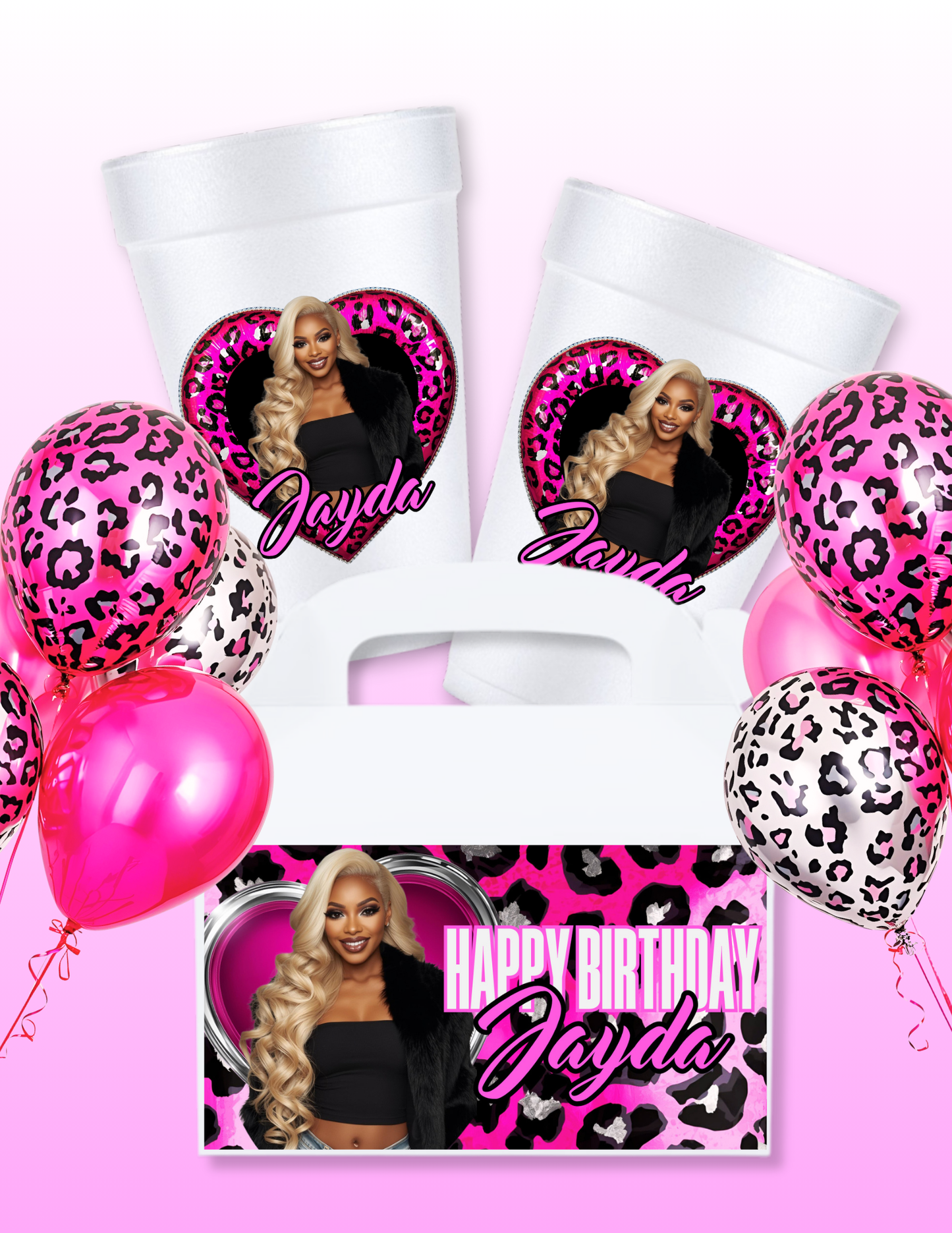 Pink Leopard Birthday Bundle