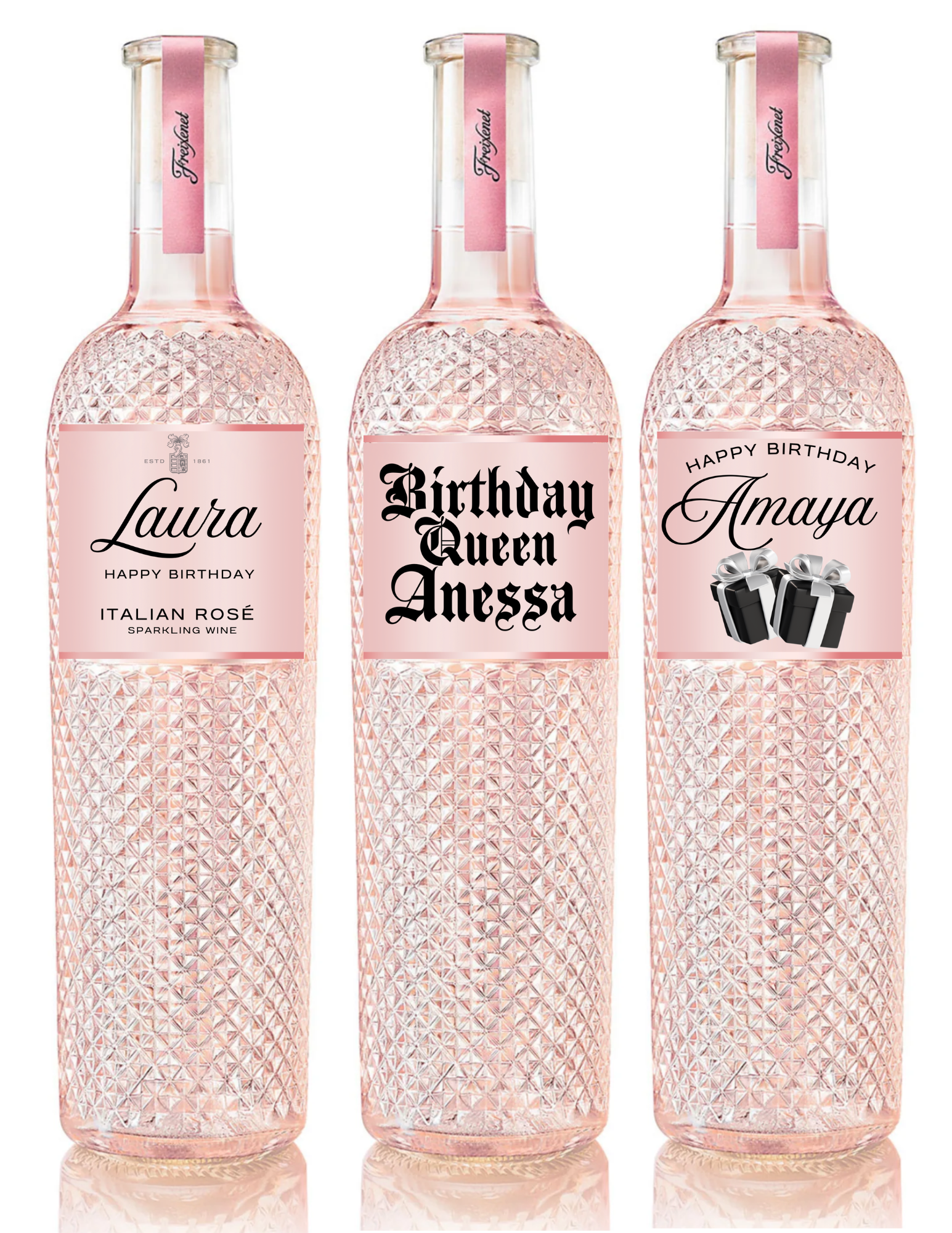 Pink Rose Labels