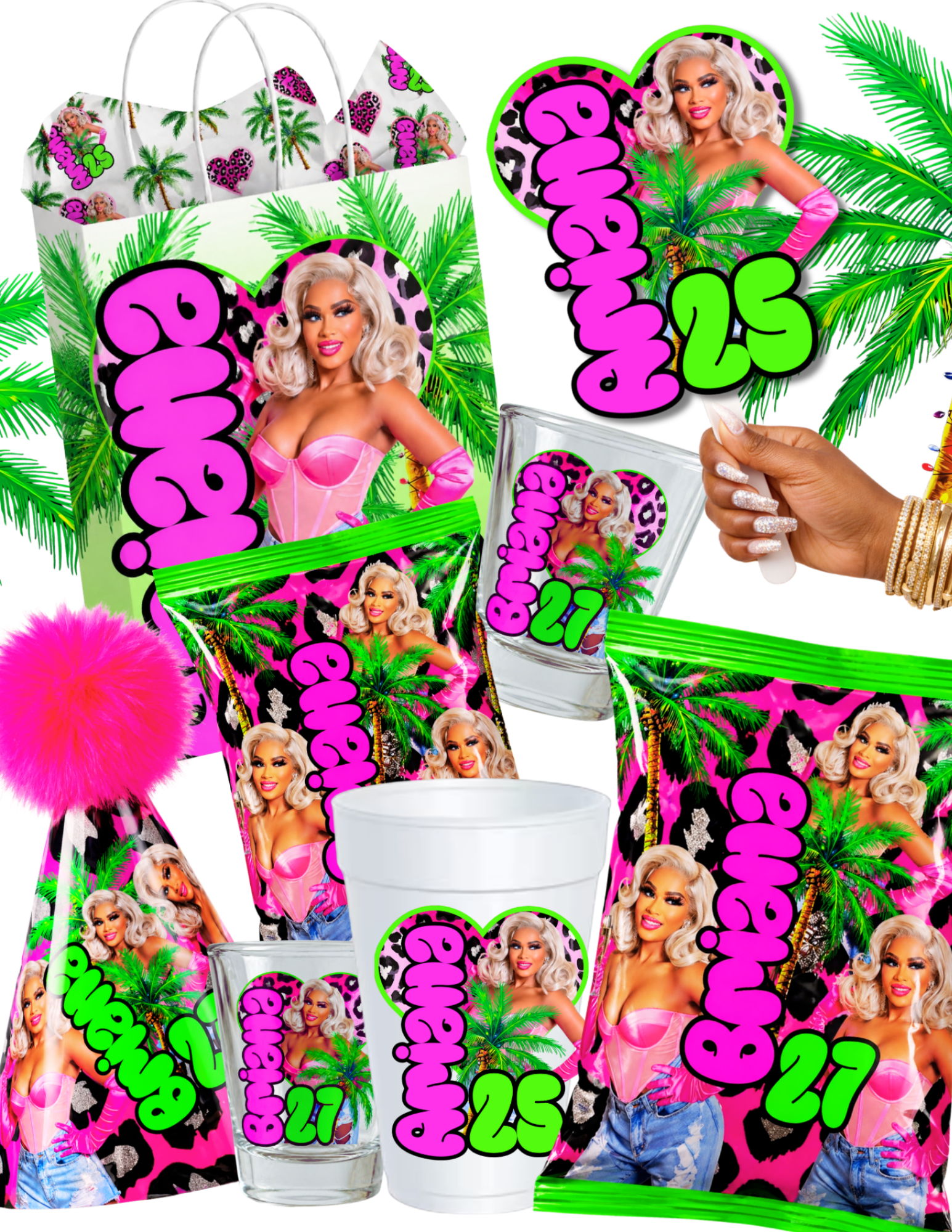 Posh Party Girl Template Bundle