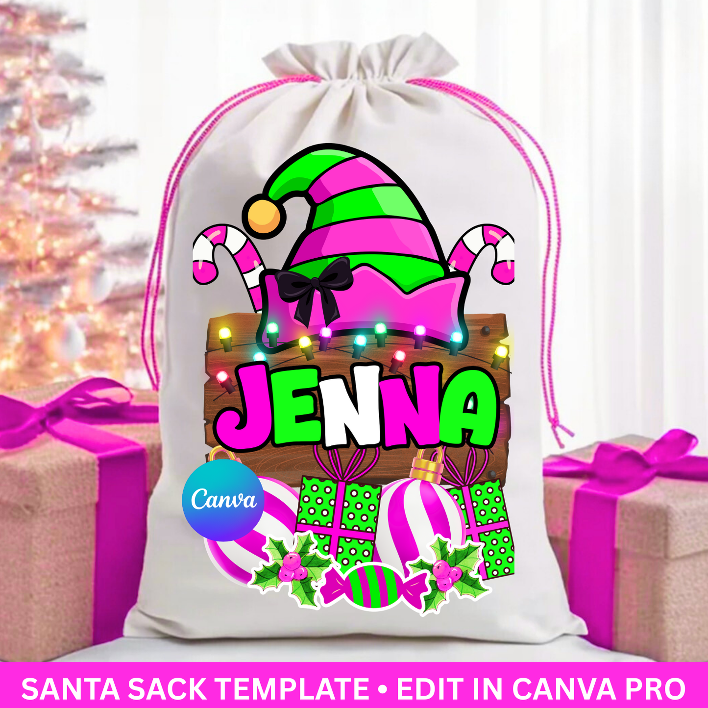 Santa Sack Template Bundle
