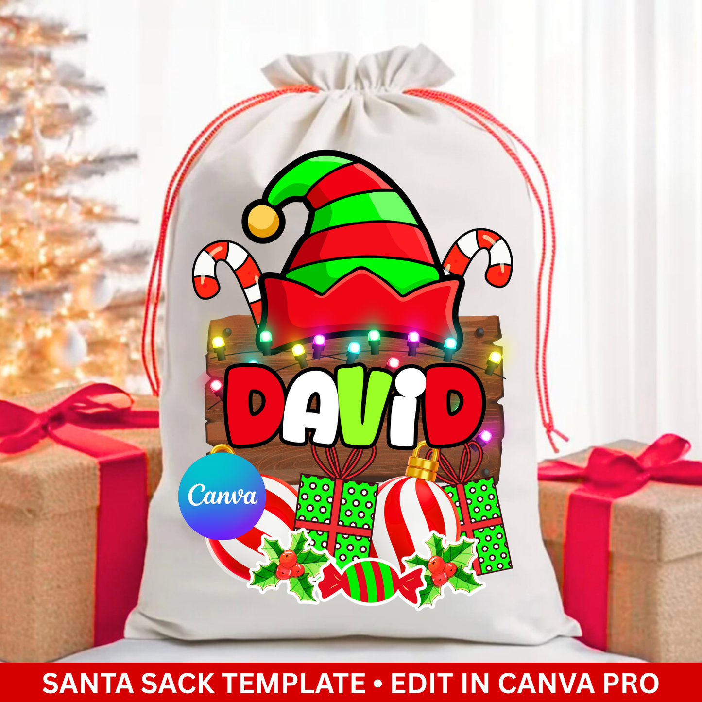 Santa Sack Template Bundle