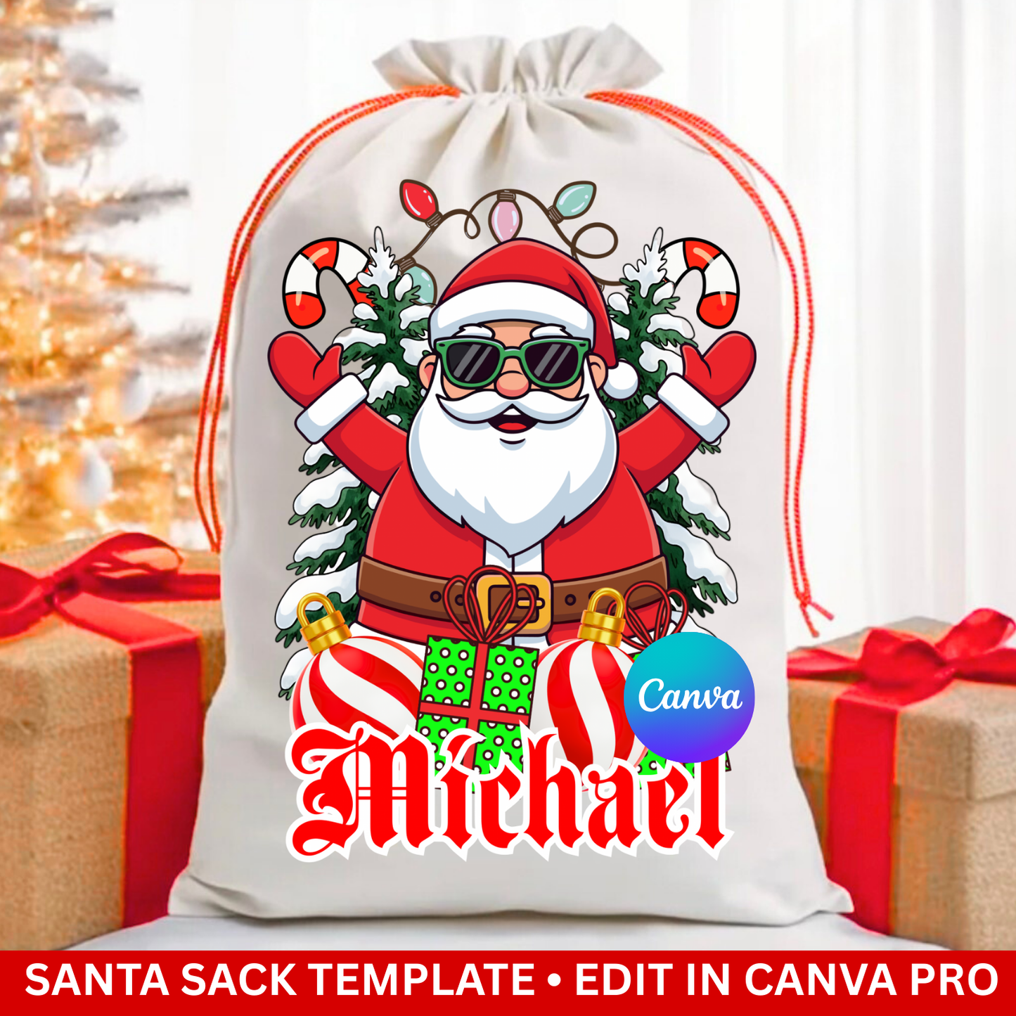 Santa Sack Template Bundle