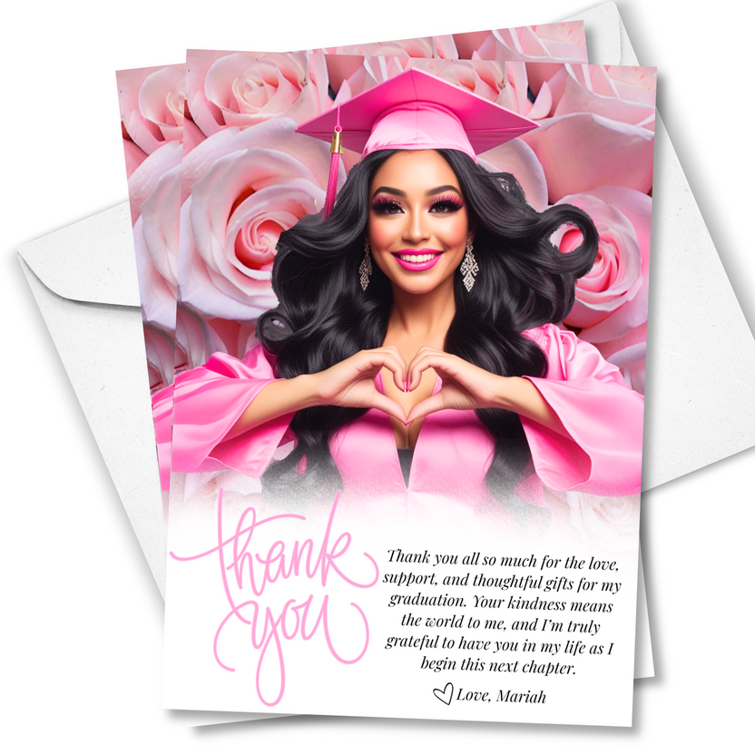 Graduation Thank You Card Templates – Posh Design Co.