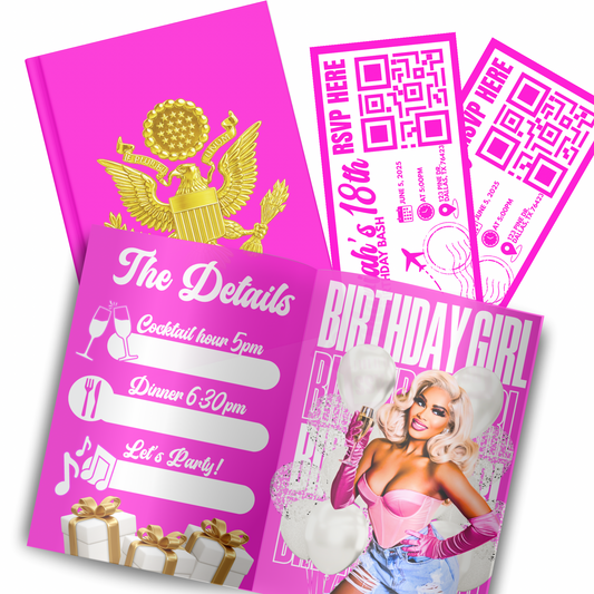 Passport Style Invitation Template Bundle