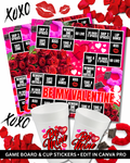 Valentines Game Board & Cup Stickers