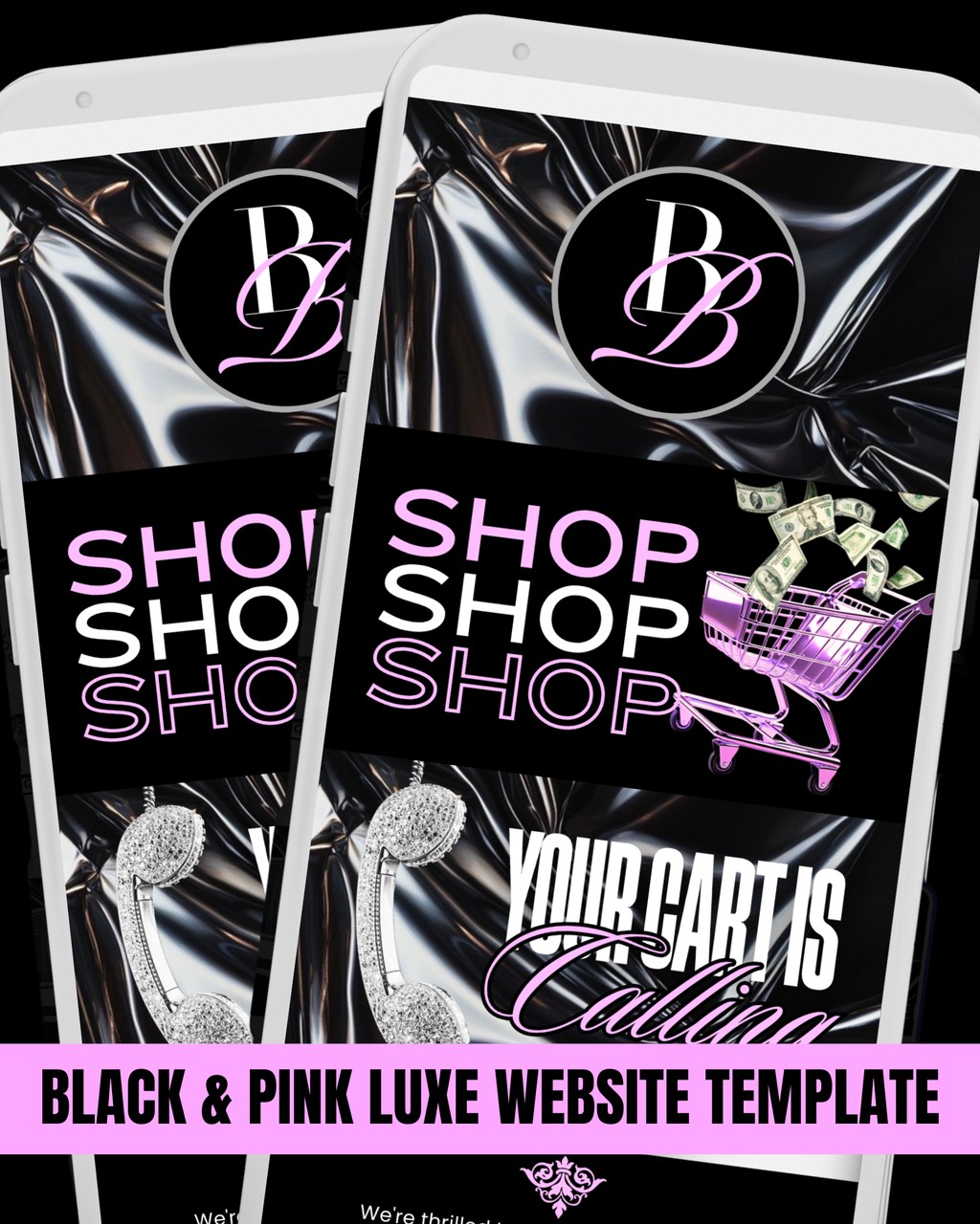 Black & Pink Luxe Website Template