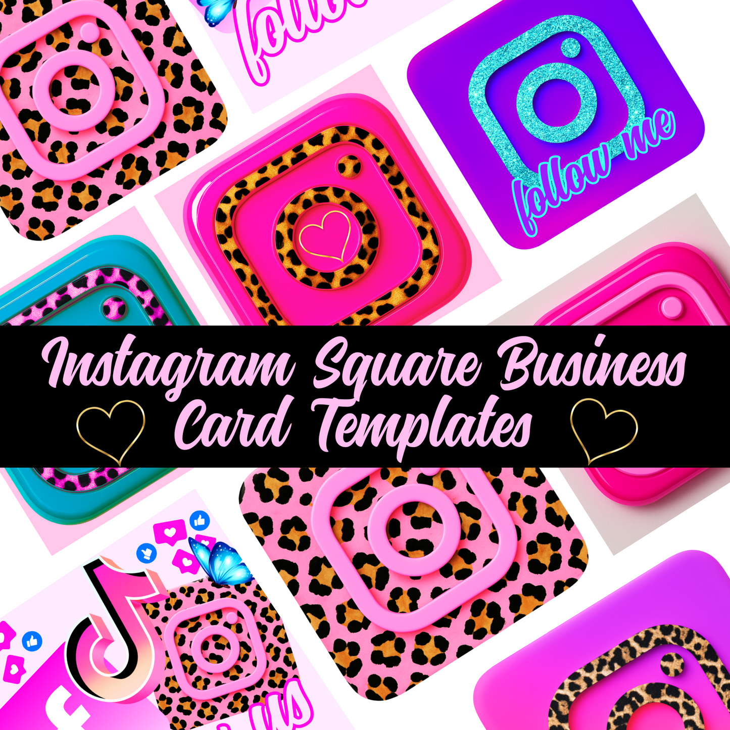 IG Style Square Business Card Templates