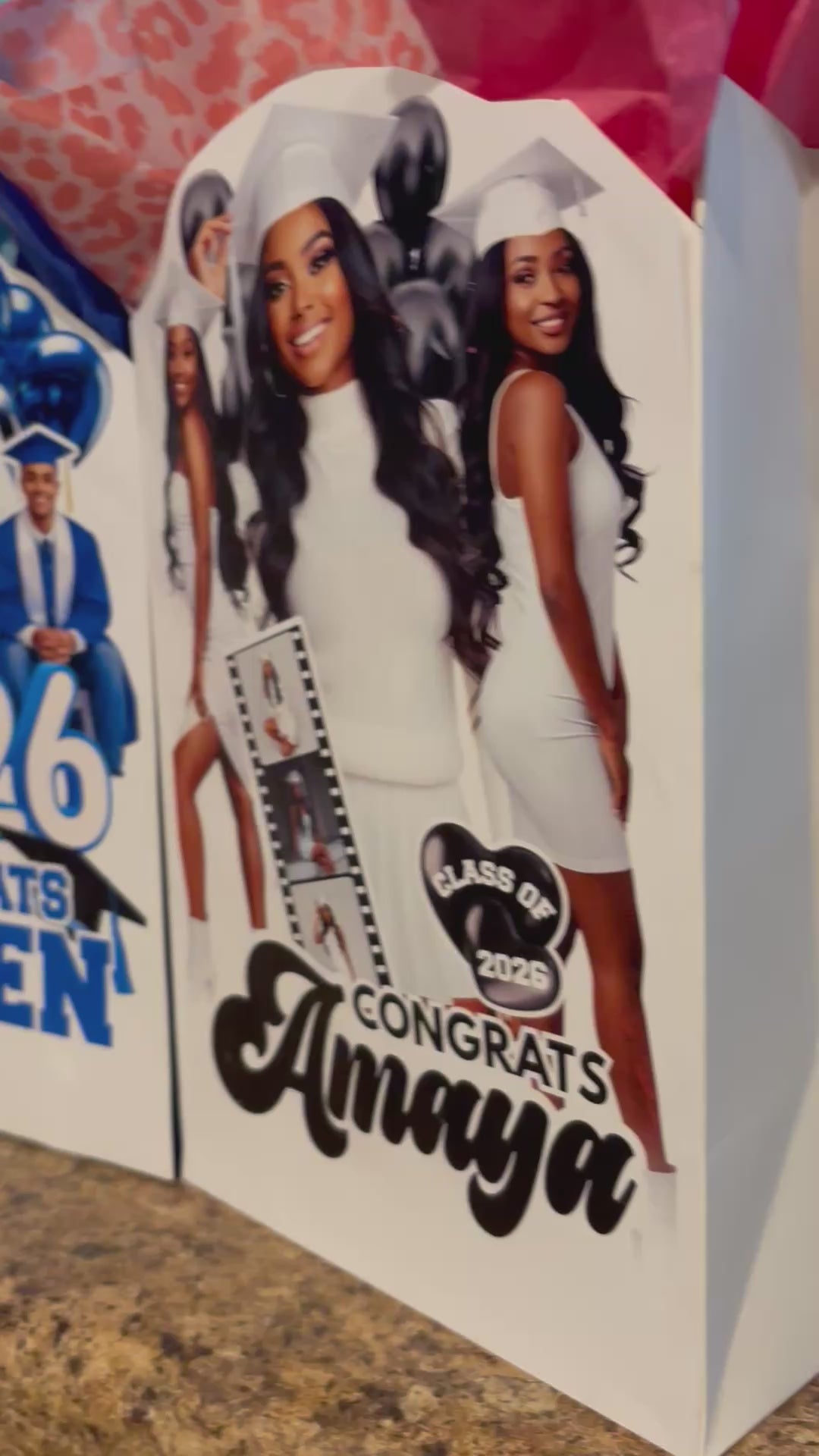 Grad Gift Bag Front Label Templates