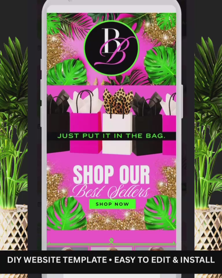 Pink Tropical Website Template