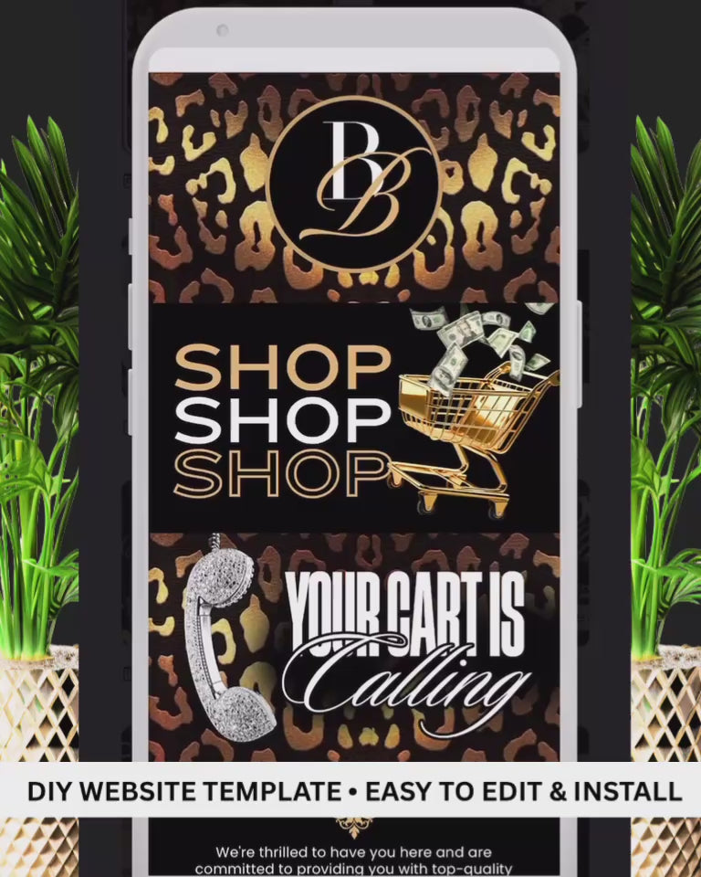 Luxe Leopard DIY Website Template Kit