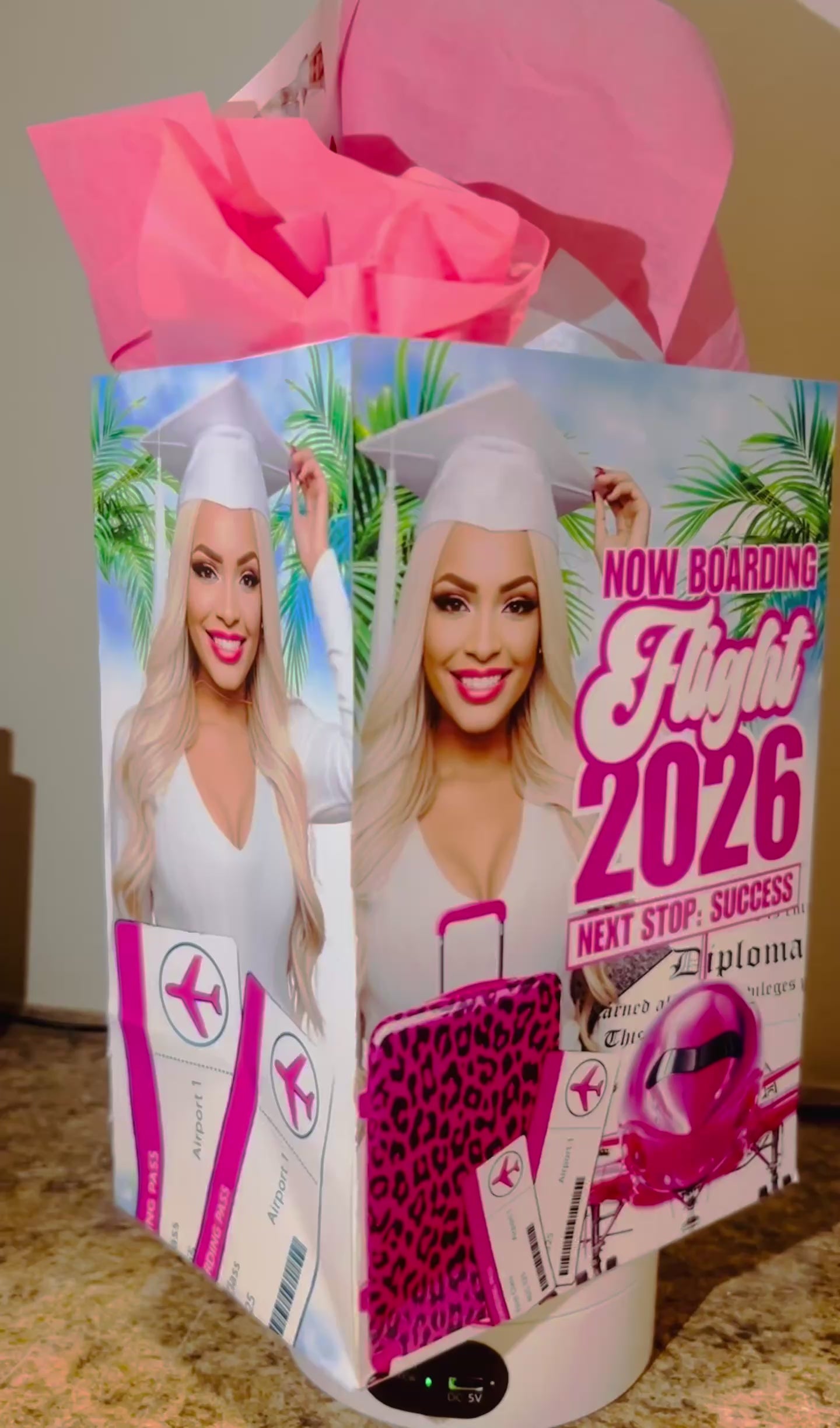 Grad Gift Bag Sticker Templates